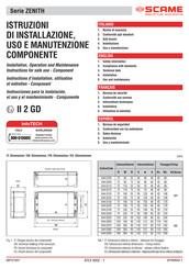 Scame electrical solutions ZENITH P Serie Manual De Instrucciones Para La Instalación, El Uso Y El Mantenimiento