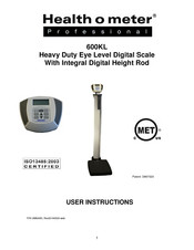 Health O Meter 600KL Instrucciones Para El Usuario