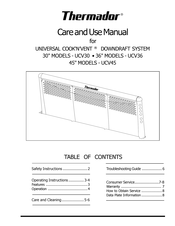 Thermador UCV36 Manual De Uso Y Cuidado