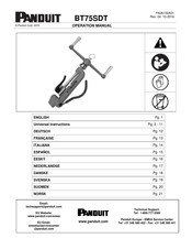 Panduit BT75SDT Operación Manual