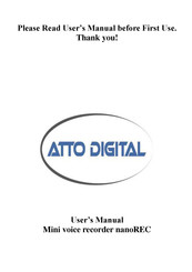 aTTo Digital nanoREC Manual De Usuario