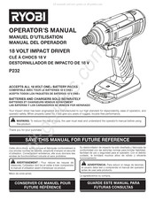 Ryobi P232 Manual Del Operador