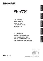 Sharp PN-V701 Manual De Instalación