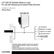 Lutron LUT-LBX-CE Instrucciones Para La Instalación