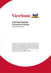 ViewSonic CDE8600 Guia Del Usuario