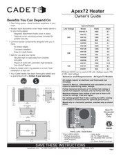 Cadet Apex72 Guía Para El Propietario