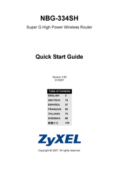 Zyxel NBG-334SH Manual Del Usuario