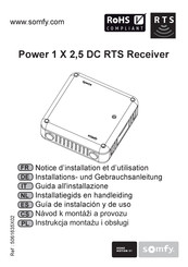 SOMFY Power 1 X 2,5 DC RTS Receiver Guía De Instalación Y De Uso