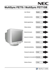 NEC MultiSync FE771 SB Manual Del Usuario