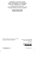 Kohler K-T14501 Guía De Instalación Y Cuidado