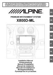 Alpine X800D-ML Manual De Instalación