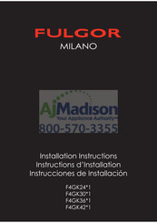 Fulgor Milano F4GK24 1 Serie Instrucciones De Installación