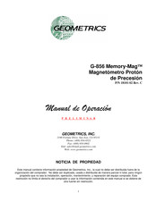 Geometrics Memory-Mag G-856 Manual De Operación