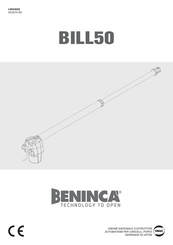 Beninca BILL 30MA Manual Para El Usuario