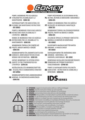 Comet IDS 1400 Instrucciones Para El Ensamblaje Y El Mantenimiento