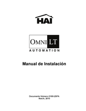 HAI OMNI LT AUTOMATION Manual De Instalación