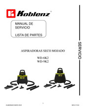 Koblenz WD-6K2 Manual De Servicio Lista De Partes