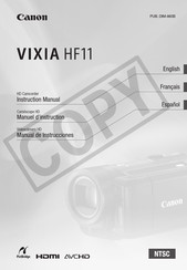 Canon VIXIA HF11 Manual De Instrucciones