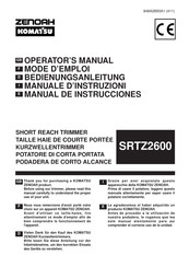 ZENOAH KOMATSU SRTZ2600 Manual De Instrucciones