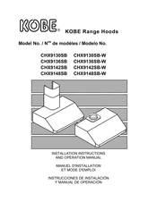 KOBE CHX9148SB Instrucciones De Instalación Y Manual De Operación