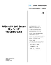 Agilent Technologies TriScroll 600 Serie Manual De Instalación Y Funcionamiento