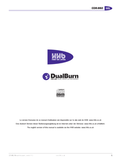 HHB DualBurn CDR-882 Manual De Instrucciones