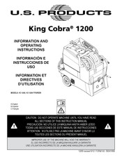 U.S. Products King Cobra 1200 Información E Instrucciones De Uso