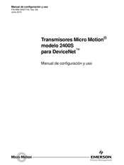 Emerson Micro Motion 2400S Manual De Configuración Y Uso
