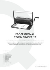 Q-Connect PROFESSIONAL COMB BINDER 25 Manual De Instrucciones