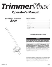 TrimmerPlus LE720 Manual Del Operador