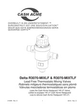 Delta CASH ACME R3070-MIXL Manual Del Usuario