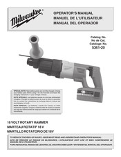 Milwaukee 5361-20 Manual Del Operador