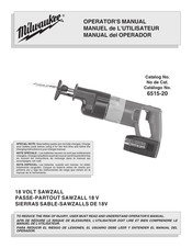 Milwaukee 6515-20 Manual Del Operador