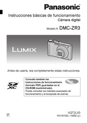 Panasonic LUMIX DMC-ZR3 Instrucciones Básicas De Funcionamiento