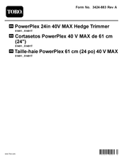 Toro PowerPlex 40 V MAX Manual Del Operador