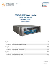 Worldcast Systems ECRESO FM 1000W Guía Rápida