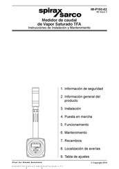 Spirax Sarco TFA DN25 Instrucciones De Instalación Y Mantenimiento