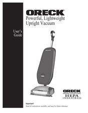 Oreck HEPA Manual Del Usuario