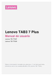 Lenovo TB-7703X Manual De Usuario