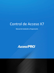 AccessPRO Acceso X7 Manual De Instalación Y Programación