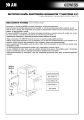 Gewiss 90 AM Manual De Instrucciones