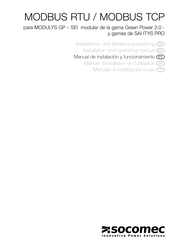 socomec MODBUS RTU Manual De Instalación Y Funcionamiento