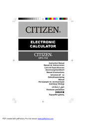 Citizen CPC-112 Manual De Instrucciones