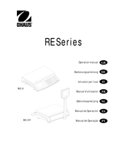 OHAUS RE Serie Manual De Operación