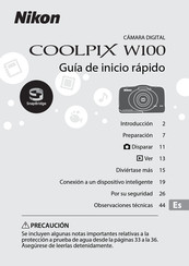 Nikon COOLPIC W100 Guia De Inicio Rapido
