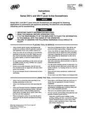 Ingersoll Rand QS1T Serie Instrucciones