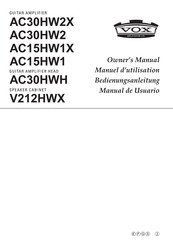 Vox AC15HW1X Manual De Usuario