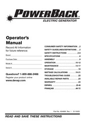 DeVillbiss PowerBack GM1000 Manual Del Operador