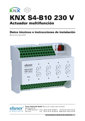 elsner elektronik KNX S4-B10 Datos Técnicos E Instrucciones De Instalación