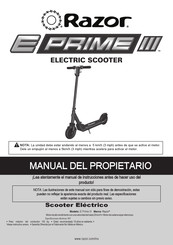 Razor E Prime III Manual Del Propietário